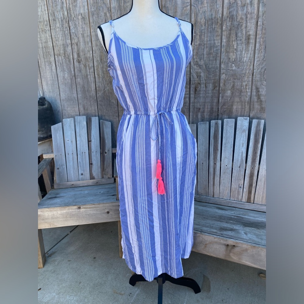 Like New GOA Beachwear by Japna Sun Dress Size Small 100% Viscose Dbl pocket tie
